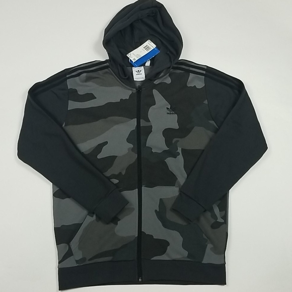 adidas camo zip up hoodie